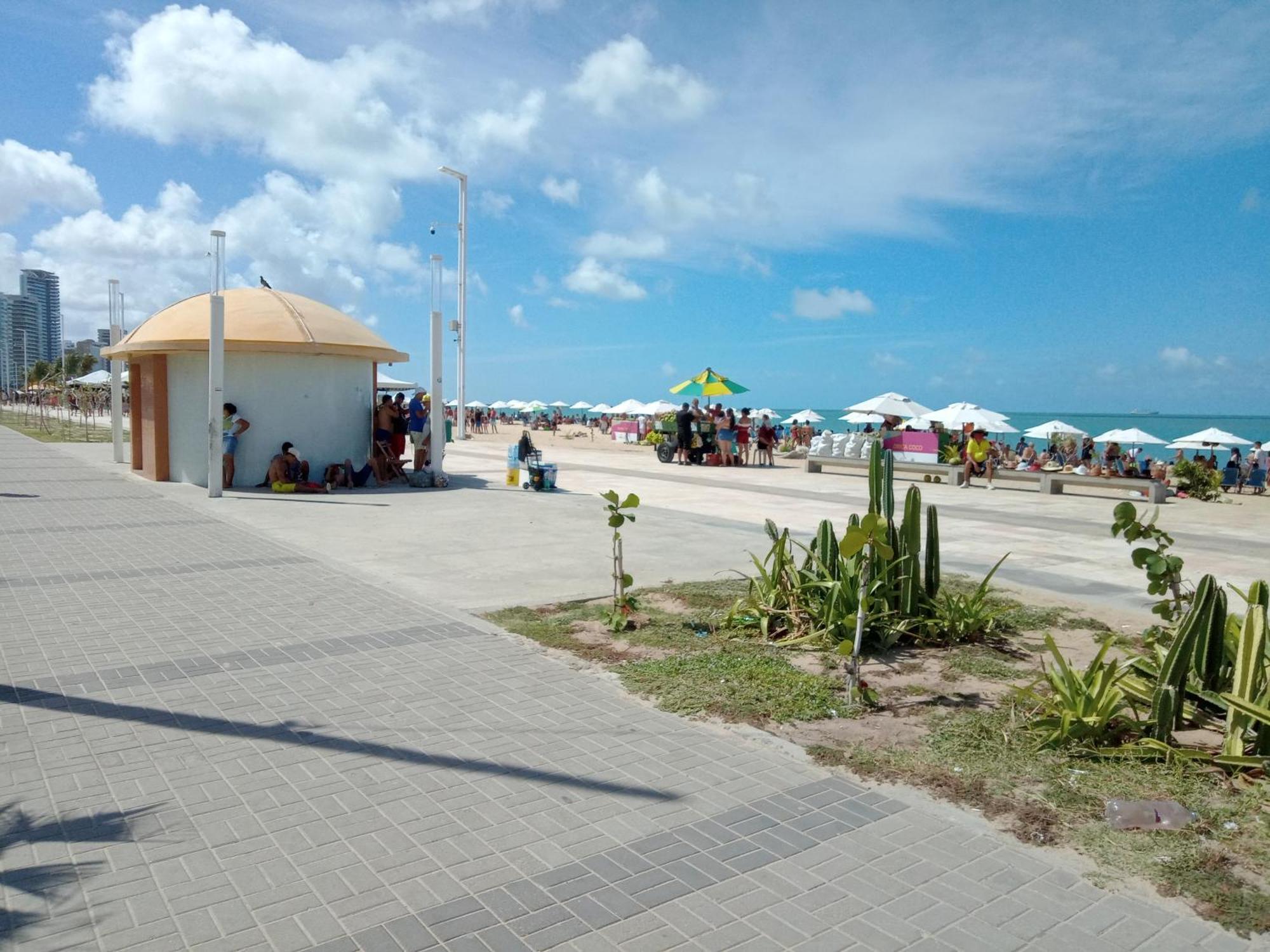 Flat Mar Brasil Tropical - Apartamento De 2 Quartos Com Suite E Vista Do Mar Fortaleza  Exterior foto